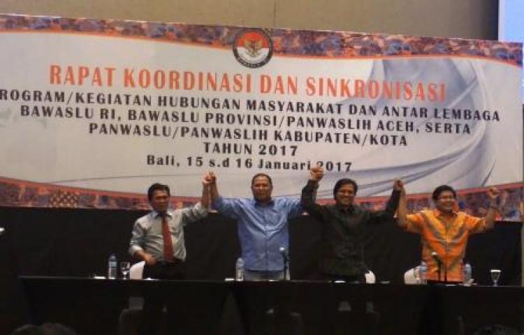 BAWASLU RI ADAKAN RAPAT KOORDINASI DAN SINKRONISASI PROGRAM KEGIATAN HUMAS DAN HUBAL DI BALI