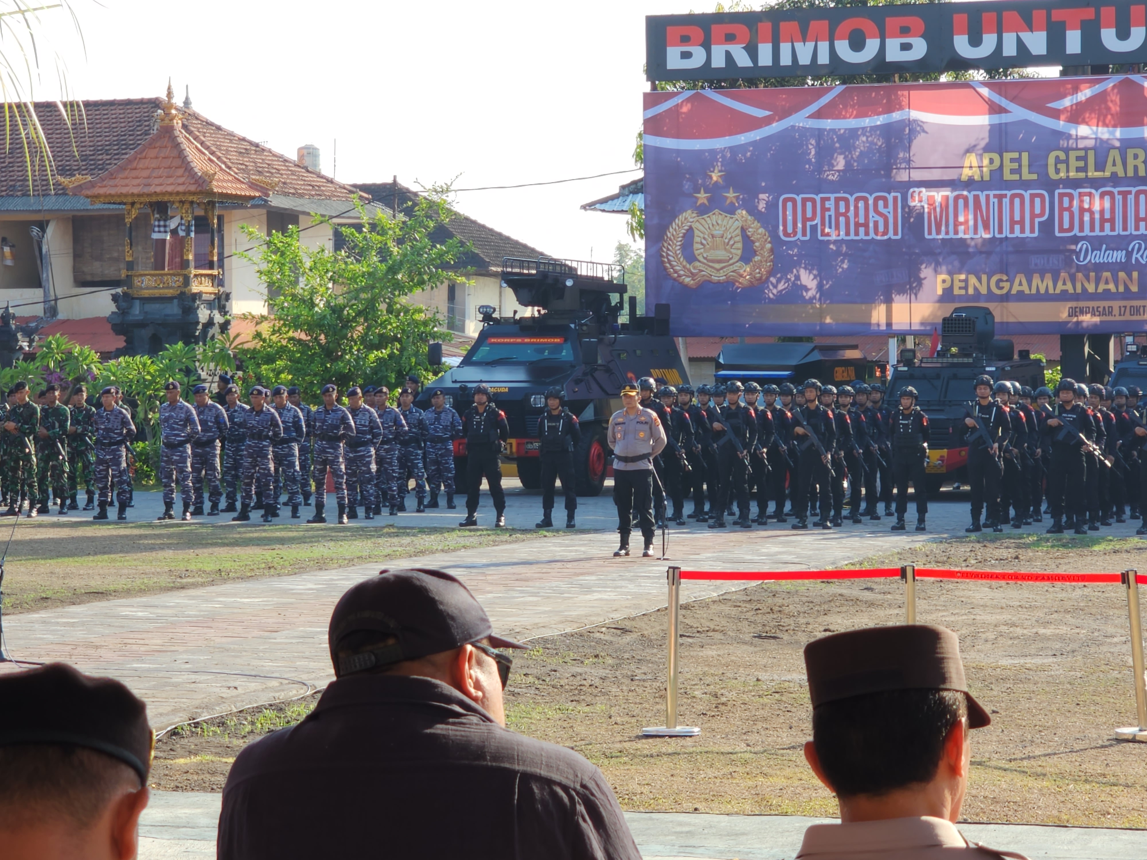 Bawaslu Bali Hadiri Apel Pasukan Operasi Mantap Brata Agung Pengamanan Pemilu 2024