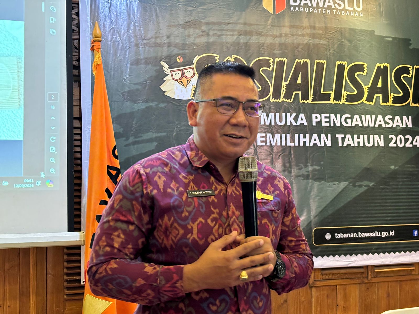 Gugah Semangat Pemuda Tabanan, Wirka Ajak Pemuda Jadi Pionir Bawaslu Bali