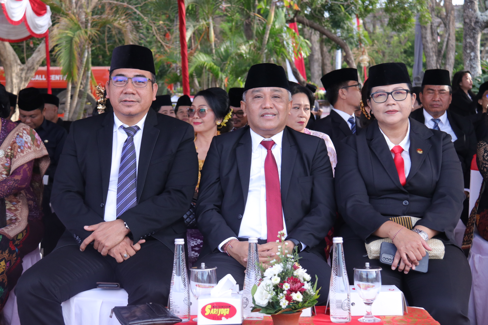 Bawaslu Bali Hadiri Upacara Peringatan HUT RI ke-79 di Lapangan Puputan Margarana 