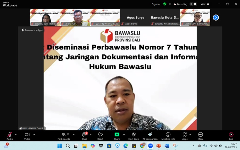 Akses Dokumen Hukum Lebih Mudah, Bawaslu Bali Dorong Optimalisasi JDIH