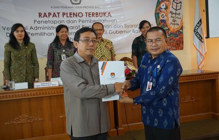 KPU Bali Umumkan Hasil Penelitian Syarat Pencalonan dan Syarat Calon