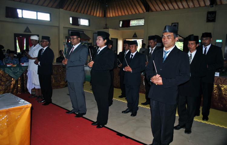 Pelantikan Panwaslu Kecamatan Se-Kabupaten Bangli Berjalan Hikmat 