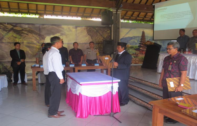 Pelantikan Pengawas Pemilu Kelurahan/Desa Se-Kabupaten Tabanan Dalam Rangka Pemilihan Umum DPR, DPD, dan DPRD serta Pemilihan Presiden dan Wakil Presiden Tahun 2019