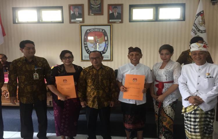  Rapat Pleno Penetapan Pasangan Calon Bupati dan Wakil Bupati Gianyar Tahun 2018