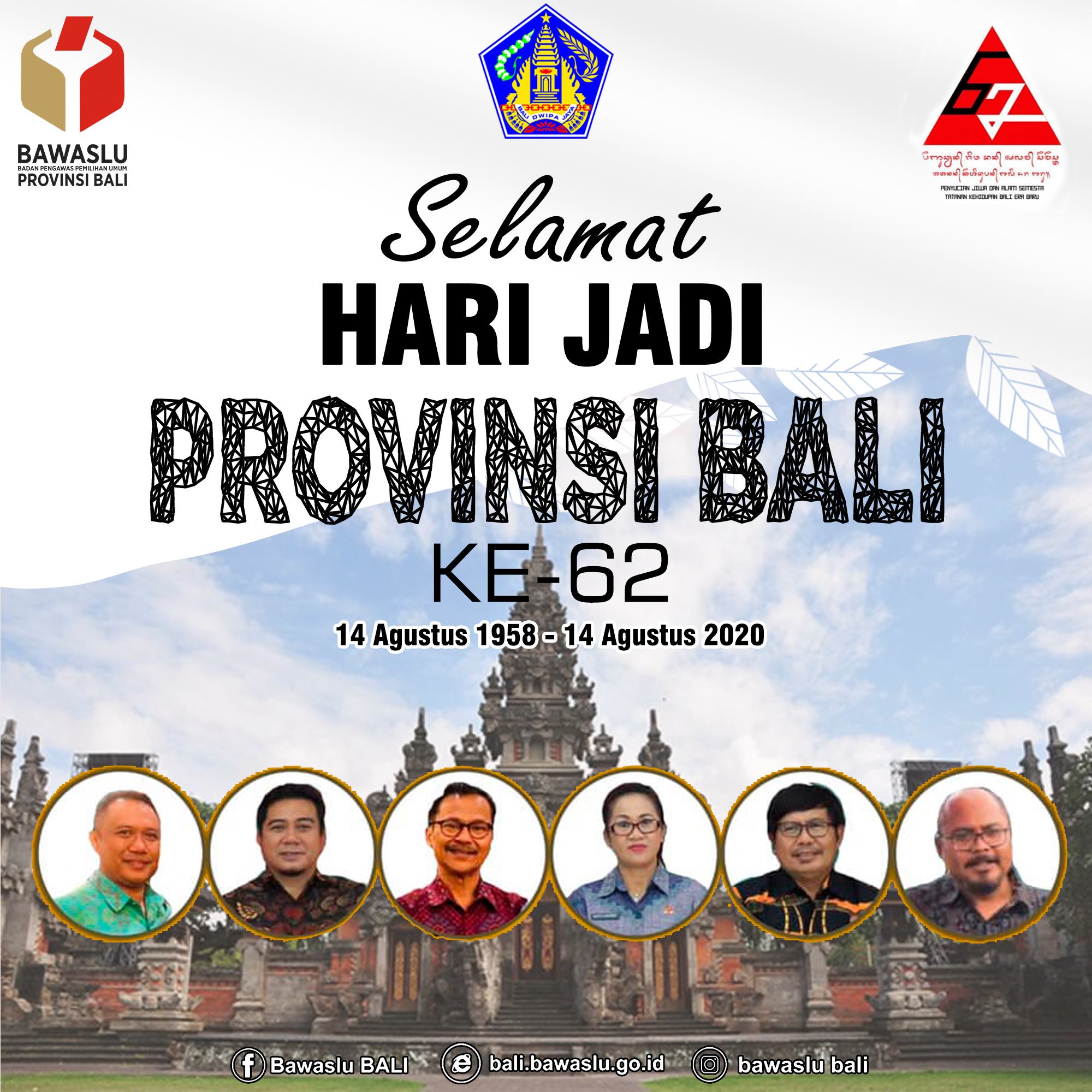 Selamat Hari Jadi Provinsi Bali yang ke-62