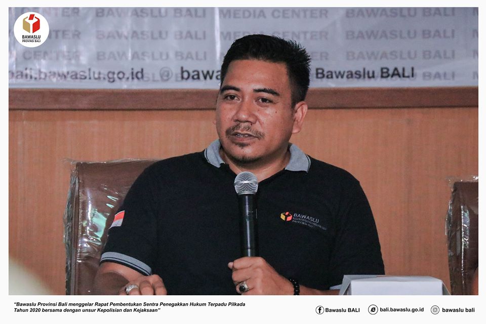 Bawaslu Provinsi Bali menggelar Rapat Pembentukan Sentra Penegakkan Hukum Terpadu Pilkada Tahun 2020