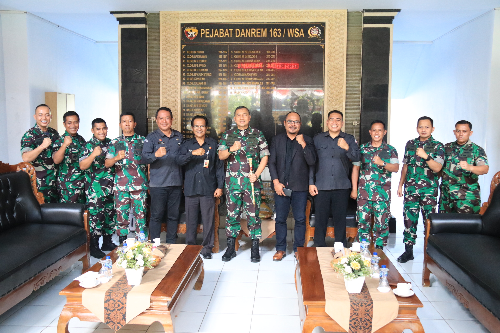 Audiensi Dengan Korem 163/Wira Satya, Widy Ingin Pastikan Purnawirawan TNI masuk Daftar Pemilih