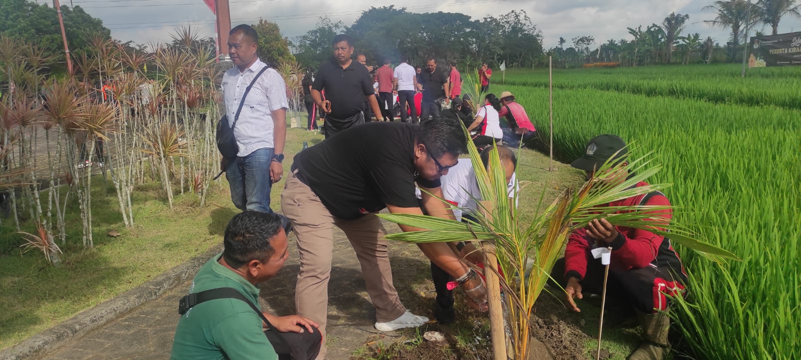 Dari Penanaman Pohon Hingga Kirab Adat Dan Budaya, Anggota Bawaslu Bali Turut Sambut Tim VI Kirab Pemilu 2024