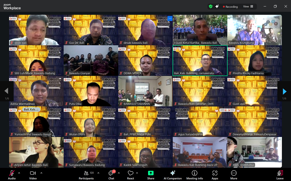 Bawaslu Bali gelar penguatan kapasitas jajaran pengawas pemilu chapter IV "Penerimaan Laporan Dugaan Pelanggaran Kinerja"