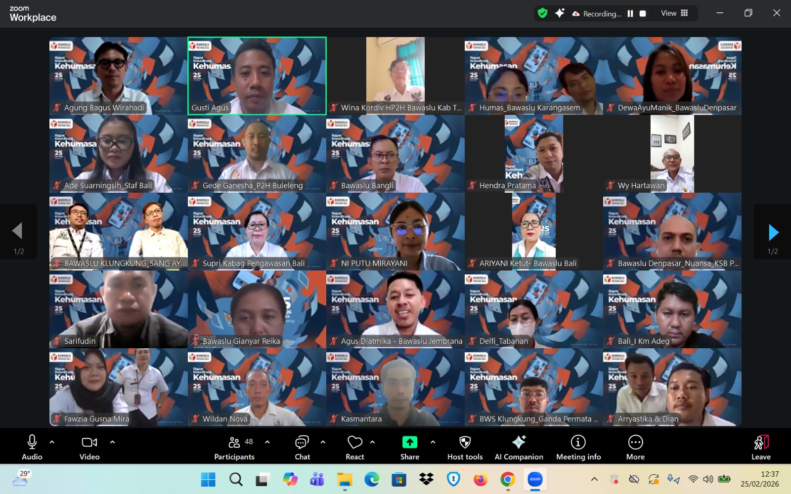 Bawaslu Bali Berdialog tentang etika infografis bagi lembaga secara daring Selasa (25/2/2026)