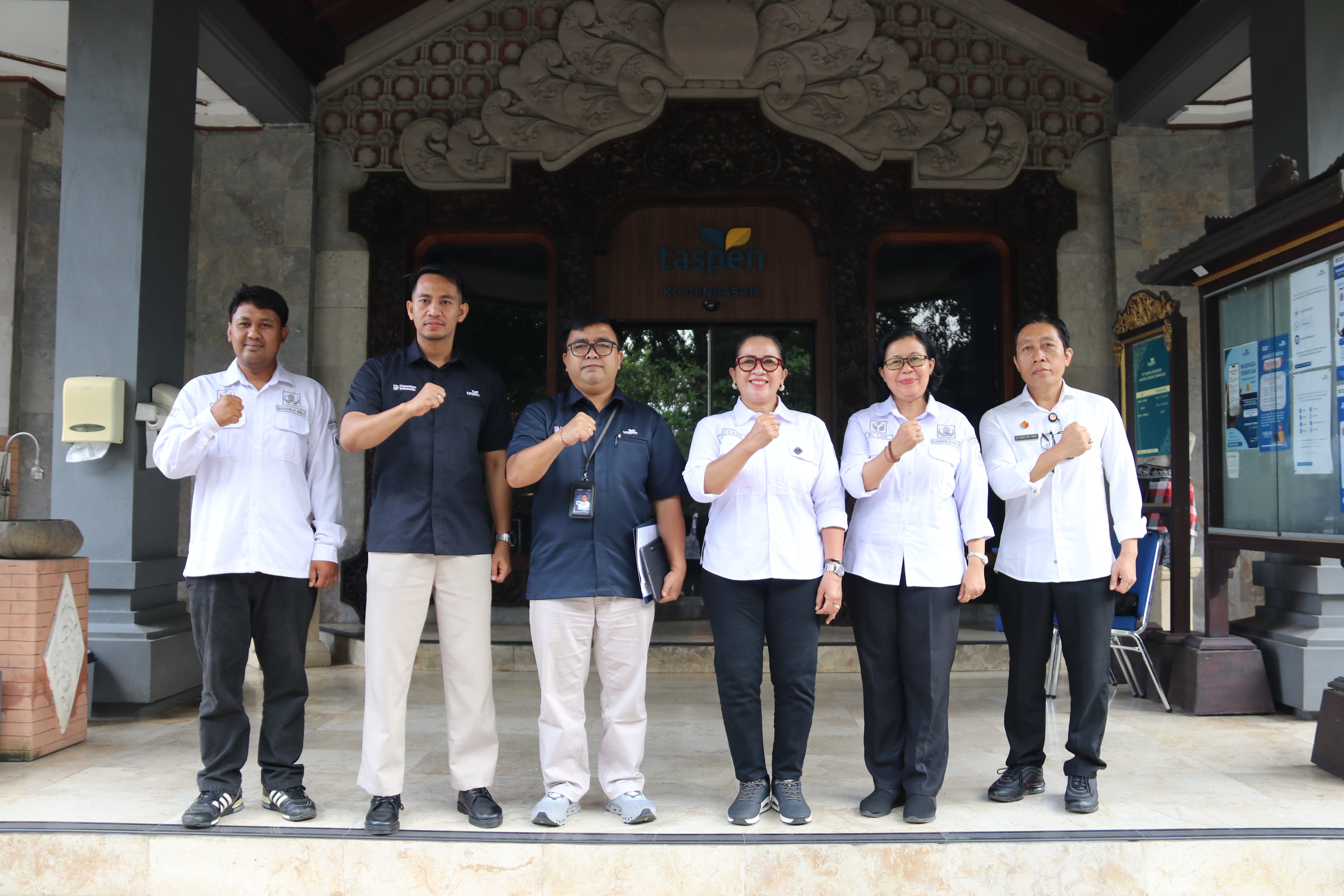 Bawaslu Bali melakukan audiensi dengan PT Taspen (Persero) Kantor Cabang Denpasar guna menjajaki penguatan sinergi dalam validasi data pemilih 