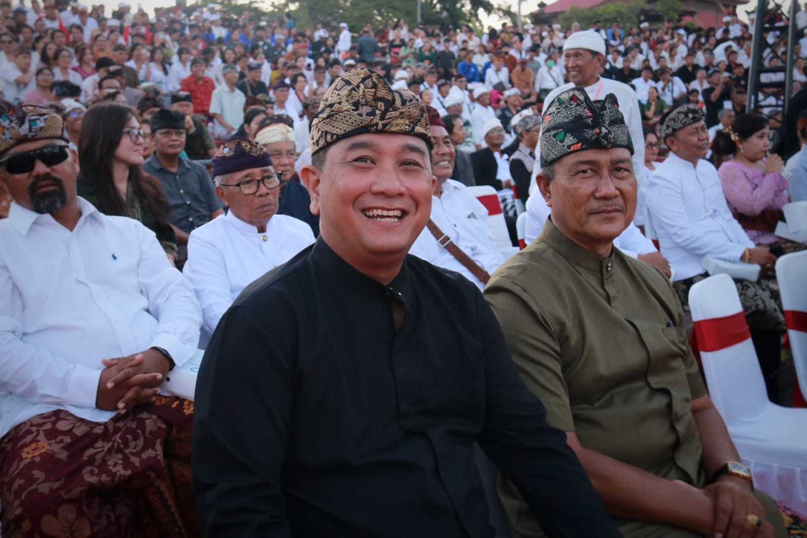 Ketua Bawaslu Bali, I Putu Agus Tirta Suguna menghadiri Dharma Santi Nasional perayaan hari suci Nyepi Tahun Saka 1948