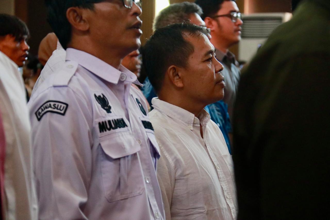 Anggota Bawaslu Bali, Gede Sutrawan saat hadiri undangan Kuliah Umum di Universitas Mahasaraswati Denpasar, Rabu (14/4/2026)