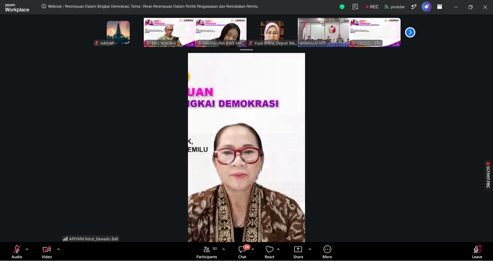 Di Forum Bawaslu NTT, Ariyani dorong kepemimpinan perempuan