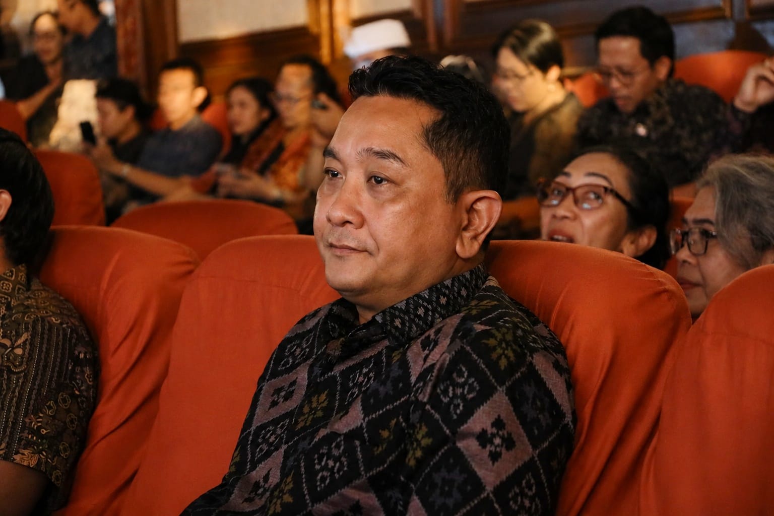 Ketua Bawaslu Bali, I Putu Agus Tirta Suguna saat menghadiri penutupan Bulan Bung Karno VII Tahun 2026, Selasa (30/6/2026).