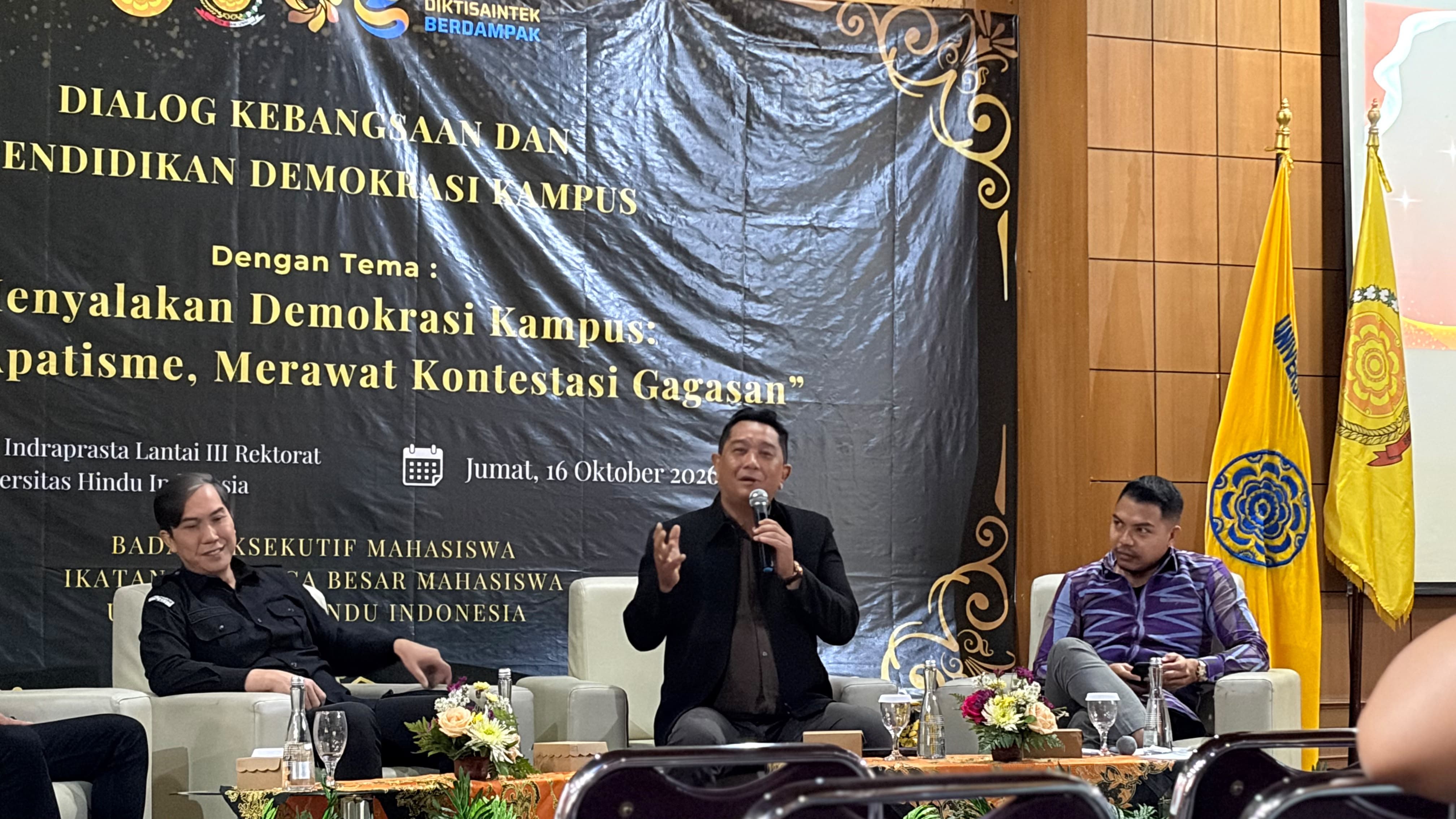 Dialog Kebangsaan dan Pendidikan Demokrasi Kampus bertema “Menyalakan Demokrasi Kampus: Menepis Apatisme, Merawat Kontestasi Gagasan” 
