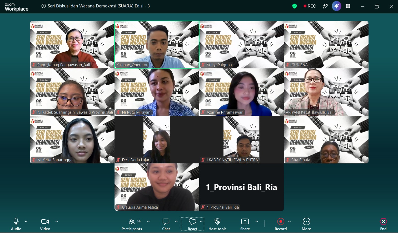 Diskusi Bawaslu Bali dengan Mahasiswa Universitas Warmadewa terkait Integritas Calon yang ditunjuk Parpol menjadi delegasi Rakyat, Selasa (6/10/2026)