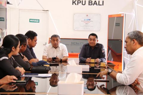 Badan Pengawas Pemilihan Umum (Bawaslu) Provinsi Bali dan Komisi Pemilihan Umum (KPU) Provinsi Bali menggelar rapat koordinasi dan evaluasi kelembagaan