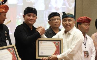 Koster-Giri Resmi Ditetapkan Sebagai Pemenang Pilgub Bali 2024 dengan 61,46 Persen Suara.