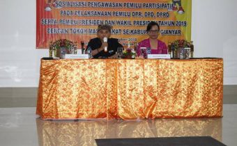 Sosialisasi Pengawasan Pemilu Partisipatif  Pada Pemilu Tahun 2019  dengan Tokoh Masyarkat se-Kabupaten Gianyar