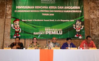 PENYUSUNAN RENCANA KERJA DAN ANGGARAN DI LINGKUNGAN BAWASLU PROVINSI DAN BAWASLU KABUPATEN KOTA TAHUN 2020