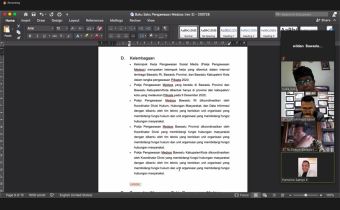 Rapat Daring Penyusunan Materi Buku Panduan Pengawasan Kampanye di Media Sosial pada Pemilihan Lanjutan Tahun 2020