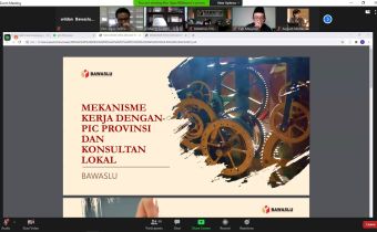 Bawaslu Bali mengikuti Rapat Koordinasi Pendampingan Penulisan Riset Evaluasi Pilkada Serentak Tahun 2015-2020 Sesi I