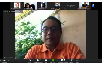 Live meeting Kepala Sekretariat Bawaslu Provinsi Bali dengan Koordinator Sekretariat Bawaslu Kabupaten/Kota se-Bali terkait Revisi Anggaran Penanganan Covid -19