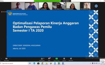 Rapat Daring Pendampingan Teknis Optimalisasi Pelaporan Kinerja Anggaran