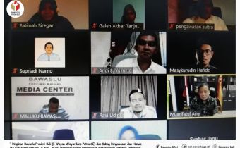 BAWASLU PROVINSI BALI MENGIKUTI RAKOR PENGAWASAN YANG DIADAKAN OLEH BAWASLU RI MELALUI MEDIA DARING
