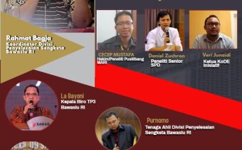 Rakornas Daring Inventarisir Usulan Terhadap Perbawaslu Penyelesaian Sengketa Pemilihan sesuai dengan Protokol Kesehatan Covid-19