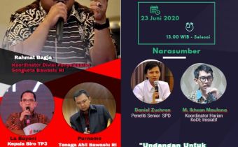 Sesi Terakhir “Putusan dan Tindak Lanjut Putusan” Focus Group Discussion Penyusunan Juknis Perbawaslu No. 2 Tahun 2020