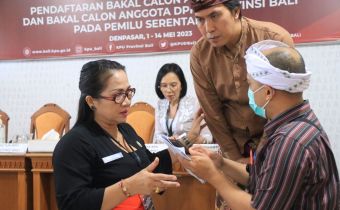 Bawaslu Bali Awasi Melekat Proses Pendaftaran Bakal Calon DPD dan DPRD Provinsi Bali.