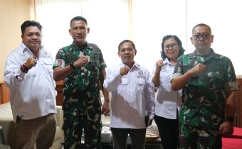 Audiensi Bawaslu Bali dengan Korem 163/Wirasatya 