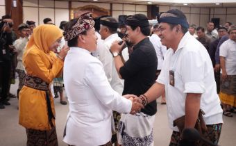Anggota Bawaslu Bali, I Nyoman Gede Putra Wiratma menghadiri pengukuhan Kepala Perwakilan Badan Pengawasan Keuangan dan Pembangunan (BPKP) Provinsi Bali