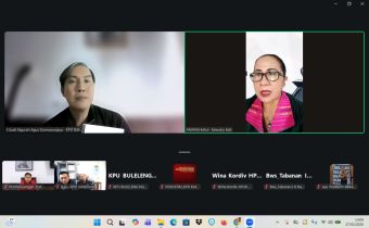 Kordiv P2H Bawaslu Bali, Ketut Ariyani saat soroti celah dalam data PDPB 2026 di forum Koordinasi KPU se-Indonesia Bali, Jumat (27/02/2026)