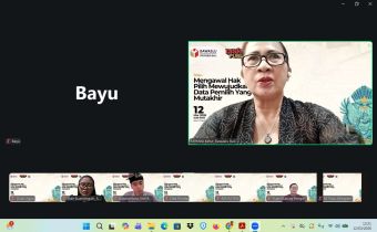 Kordiv P2H Bawaslu Bali, Ketut Ariyani saat jelaskan batas kewenangan Bawaslu dalam menindak pelanggaran pidana pemilu, Kamis (12/3/2026)