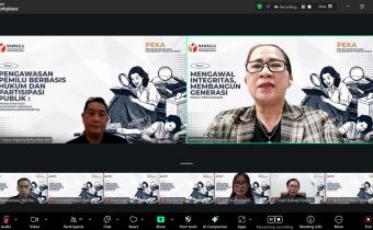 Ketua Bawaslu Bali dan Kordiv P2H Bawaslu Bali saat diskusi dalam program PEKA edisi ke - 4 secara daring, Jumat (13/3/2026).