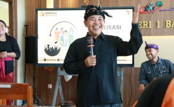 Sutrawan hadir di SLB Negeri 1 Badung, tegaskan pentingnya aksesibilitas hak pilih disabilitas.