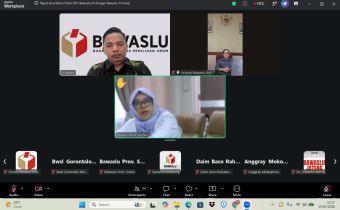 Kordiv P2H Bawaslu Bali, Ketut Ariyani saat rapat koordinasi persiapan Pleno PDPB tingkat Nasional secara daring, Rabu (15/7/2026)
