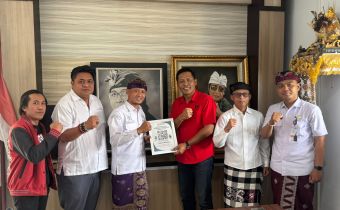 Simakrama Bersama Partai Politik (SIMBAR) yang digelar Bawaslu Kabupaten Badung di Kantor DPC PDI Perjuangan Badung