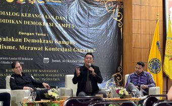 Dialog Kebangsaan dan Pendidikan Demokrasi Kampus bertema “Menyalakan Demokrasi Kampus: Menepis Apatisme, Merawat Kontestasi Gagasan” 