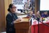 Kordiv P2H Bawaslu Bali, Ketut Ariyani memberikan arahan dalam kegiatan Pendidikan Pengawas Partisipatif (P2P) yang digelar di Kabupaten Klungkung