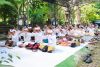 upacara Piodalan di Padmasana Kantor Bawaslu Provinsi Bali